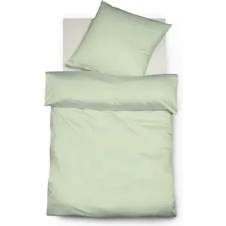 FLEURESSE Bettwäsche Colours Interlock Jersey Bettwäsche-Garnitur pastellgrün 155x220+80x80 cm