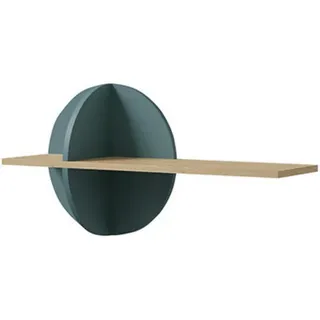 Deine Möbel 24 Wandregal Lexo 16 80/45/24 cm in Eiche Cremona/Meeresblau , Eichefarben, Blau , Holzwerkstoff , 80x45x24 cm , Wohnzimmer, Regale, Wandregale