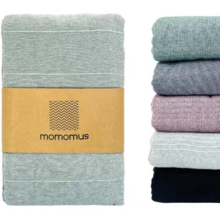 MOMOMUS Dünne Tagesdecke, Bettüberwurf Vielseitiger oder Dünne Überwurf für Bett - Leichte, Praktisch, Komfortabel - Ideal als Überwurfdecke für Sofa, Sessel und Bett - Hellgrau, 230x260 cm