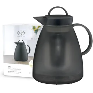 Alfi DAN TEA 1,00l, smoke, grau transparent, Kunststoff-Isolierkanne mit hygienischem Hartglaseinsatz, Drehverschluss, Designerstück, integrierter Teefilter für losen Tee, Teekanne, BPA-frei