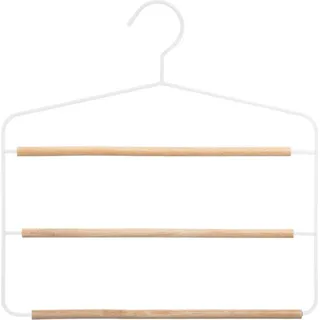 Rock Kleiderbügel, Hose, 3 Ebenen, Metall, Weiß