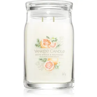 Yankee Candle White Spruce & Grapefruit Duftkerze 567 g weiß