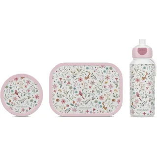 Mepal - Pausenset Campus Little Dutch - Set für Kinder mit Pop-up Trinkflasche, Lunch Box & Obstbox - Lunch-Set für die Schule oder unterwegs - Spülmaschinenfest - 400 + 750 + 300 ml - Fairy Wonders