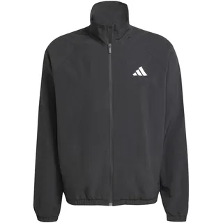 adidas Herren Essentials Small Logo Windbreaker Coat, Black/White, XXL