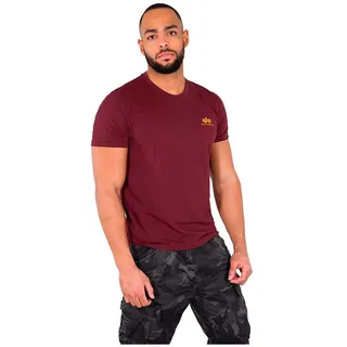 Alpha Industries Basic Small Logo Kurzarm-T-Shirt Burgundy S