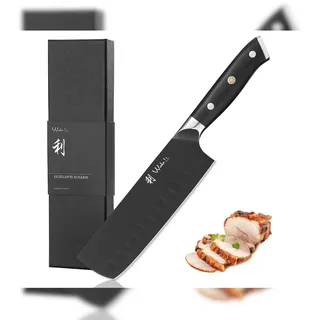 Wakoli Titanium Noir Nakiri Messer 17 cm Schwarz