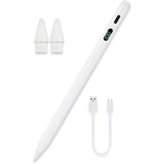 NK iPad Stift 2018-2025, iPad Pen mit magnetischer Anziehung, leicht, LED-Display, berührungsempfindlich, 9 Stunden Akkulaufzeit, kompatibel mit iPad 6/7/8/9/10/11, Air 3/4/5/6/7, Pro 11 1/2/3/4/5