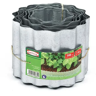 Bellissa Rasenkante Welle Verzinkt 500 cm x 14 cm,