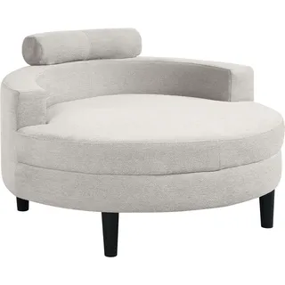 Atlantic Home Collection Loveseat Ravi 114 x 100 x 154 cm Grau mit Stauraumhocker und 4 Zierkissen