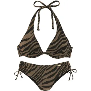 Bruno Banani Bügel-Bikini Damen schwarz-gold Gr.36 Cup B