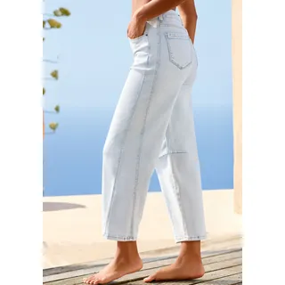 Ankle-Jeans BUFFALO, Damen, Gr. 34, N-Gr, light blau washed, Denim/Jeans, Obermaterial: 92% Baumwolle, 6% Polyester, 2% Elasthan, figurumspielend knöchelfrei, Jeans Ankle-Jeans, in angesagter Barrel-Form, Topseller