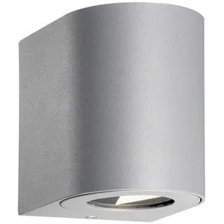 Nordlux Außenwandleuchte Metall 10,6 cm spritzwassergeschützt inkl. Lichtschablonen grau