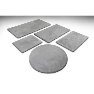 Wecon home Basics Badematte »Emil« Höhe 25 mm waschbar, rutschfest, strapazierfähig, pflegeleicht und super weich, grau