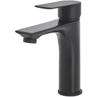 BELIANI Wasserhahn Schwarz aus Messing Matt Badezimmer/ Armaturen/ Badarmaturen Klassischer Wasserhahn Modernes Design - Schwarz