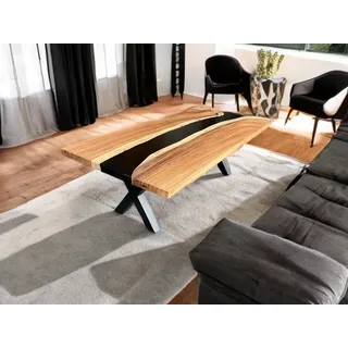Tisch mit Epoxidharz veredelt - Holz Platte Massivholz Küchenplatte Tisch