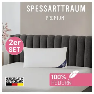 SPESSARTTRAUM Gänsefederkopfkissen 80 x 80 cm Weiß