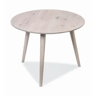 Xora Couchtisch , Eiche Bianco , Holz , Wildeiche , massiv , rund , konisch , 60x45x60 cm , einfacher Aufbau , Wohnzimmer, Wohnzimmertische, Couchtische, Couchtische rund