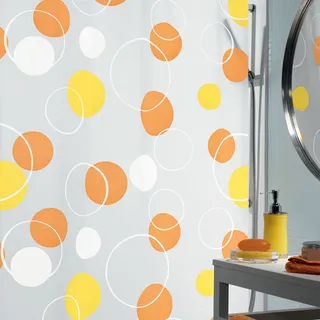 Spirella Duschvorhang Bubble 180 x 200 cm orange