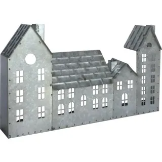 Kerzenständer Lafiora Haus Metall 39 x 7 x 22,5 cm zink