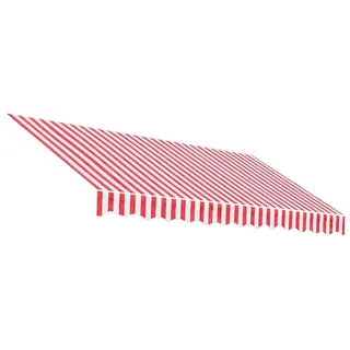 vidaXL Ersatzstoff für Markise Rot und Weiß 3x2,5 m Polyester - Rot