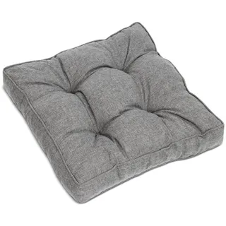 Beautissu Sitzkissen 50 x 50 x 10 cm hellgrau 1 St.