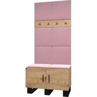 Garderobe ARTIN Set 4 mit gepolsterten Paneelen Industrial Design