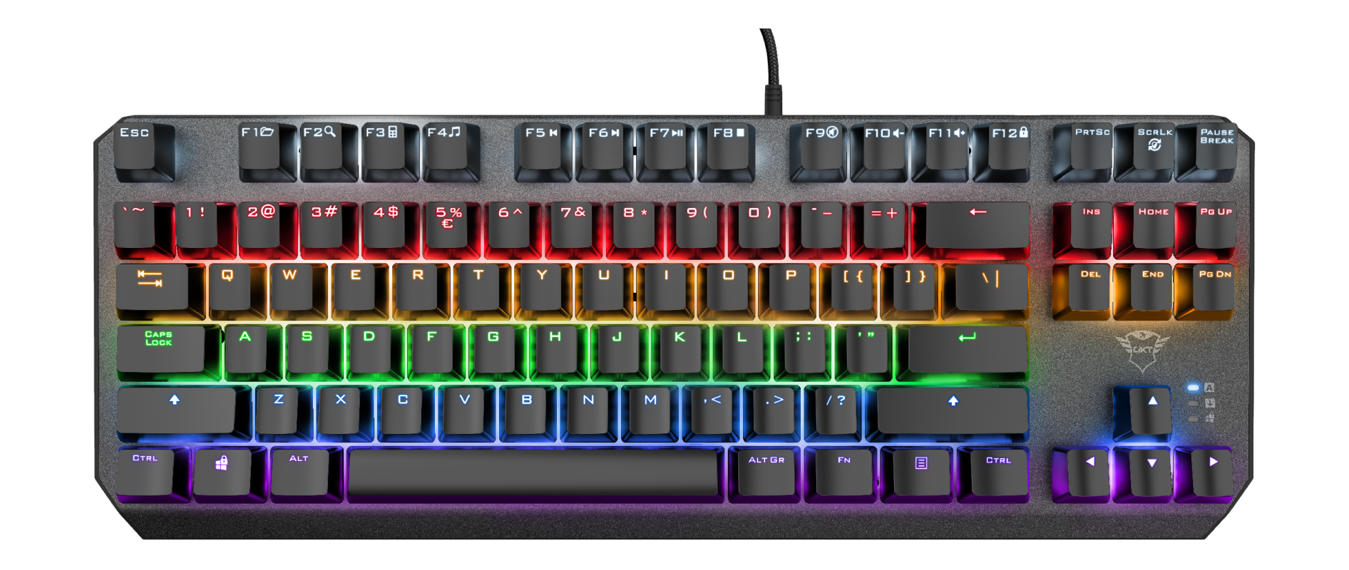 Bild von Gaming GXT 834 Callaz TKL, LEDs RGB, Gaote Outemu RED, USB, DE (24405)