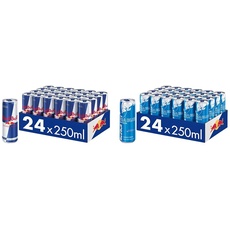 Set: Red Bull Energy Drink - 24er Palette Dosen Getränke, EINWEG (24 x 250 ml) + Red Bull Energy Drink Sea Blue Edition Juneberry - 24er Palette Dosen Getränke, EINWEG (24 x 250 ml)
