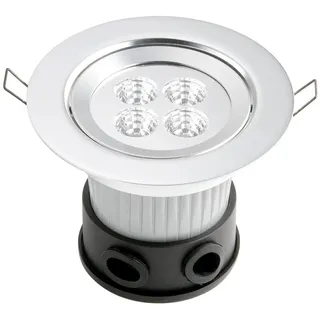 Konstsmide Bodeneinbaustrahler Aluminium/Edelstahl 12,5 cm x 12,5 cm x 10,0 cm 1 x 4 W IP44 silber