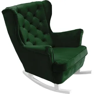 DomoHome Relaxsessel Armlehnensessel Armlehnen Fernsehsessel Loungesessel Polstersessel Couchsessel Armsessel Chair Wohnzimmersessel Ohrensessel | 102x81x95cm | Green_29848 - Grün