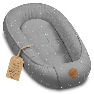 Babynest babynestchen neugeborene mit tragegriff 90 x 50 cm baby nestchen tragbar nest für bett kinder kuschelnest coccon für Jungen und Mädchen Galaxie