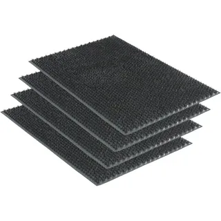 Astra Fussmatte FÜR AUßEN ZOE 4ER Set , Grau , Textil , 40x60 cm , Teppiche und Böden, Schmutzfangmatten, Fußmatten