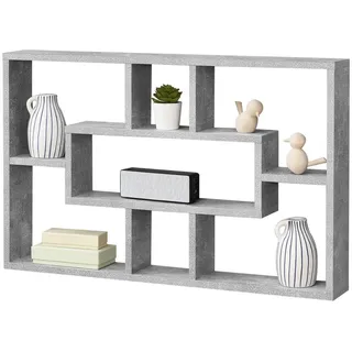 [en.casa] Wandregal Qinngua 77 x 10 x 48 cm Grau
