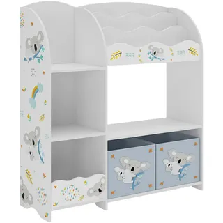 [en.casa] Kinderregal Lysekil 93 x 100 x 30 cm Holzwerkstoff mehrfarbig