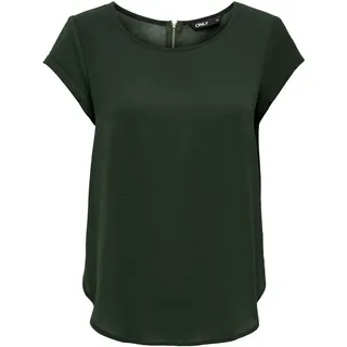 Only Shirtbluse ONLVIC S/S SOLID TOP Braun 44
