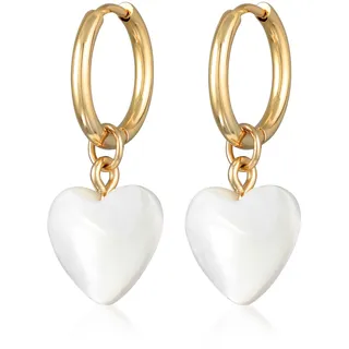 Elli Creolen Herz Anhänger Goldfarben 89139589