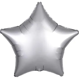 amscan Standard Silk Lustre Silber Folienballon Stern C16 verpackt 48 cm