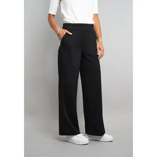 Stoffhose SEIDEL MODEN, Herren, Gr. 48, N-Gr, schwarz, Single Jersey, Obermaterial: 50% Polyester, 45% Viskose, 5% Elasthan, unifarben, Basic, normal lang, Hosen Stoffhose, MADE IN GERMANY