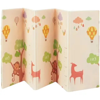 Juskys Kinder Spielmatte Jakob 180x200 cm - XXL Matte Schaumstoff - faltbar & soft - Beige