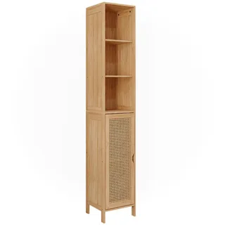 Vicco Badschrank Liora, 30 x 170 cm, Bambus - Grün