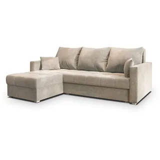 masseno Eckcouch Polyester 2-Sitzer Beige
