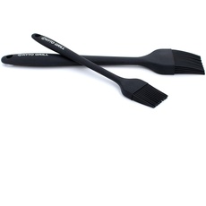 2 Stück Silikonpinsel Pinsel Set Schwarz oder Rot Silikon Pinsel 21cm / 26cm grillen kochen backen Küchenpinsel Grillpinsel hitzebeständig