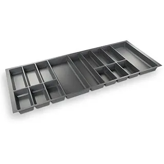 Orga-Box® IV UNIVERSAL Besteckeinsatz 473,5 x 1126 mm silbergrau | Besteckkasten für 120er Schublade