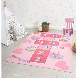 The CarPET Happy Life Kinderteppich 80 x 150 cm Pink