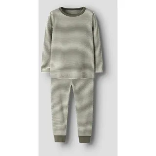Name It Schlafanzug »NMNNIGHTSET STRIPE RIB NOOS« Set, 2 tlg., grün
