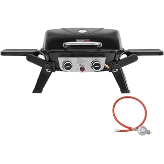 Royal Gourmet 2-Brenner Tragbarer Gasgrill schwarz