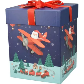 Home Styling Collection Geschenkboxen Weihnachtsmann 26/23 cm 2er-Set , Papier , 20x26x20 cm , Dekoration, Geschenkartikel, Geschenkboxen