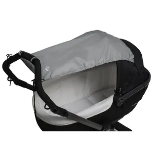 AltaBeBe (AL7010-10) Universal Sonnensegel mit UV Schutz 50+ für Kinderwagen Babywanne - reißfester Baby Sonnenschutz mit Beschichtung und Rollo-Funktion - Farbe: hellgrau