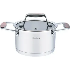 Klausberg Steel pot 18/10 KLAUSBERG KB-7225 16cm 1,8L, Pfanne + Kochtopf, Silber