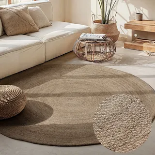 HANSE Home Teppich »Rangpur Juteteppich« rund 10 mm Höhe Handgewebt, 100% Jute, Natur, Wohnzimmer, Flur, Boho, Skandi, braun